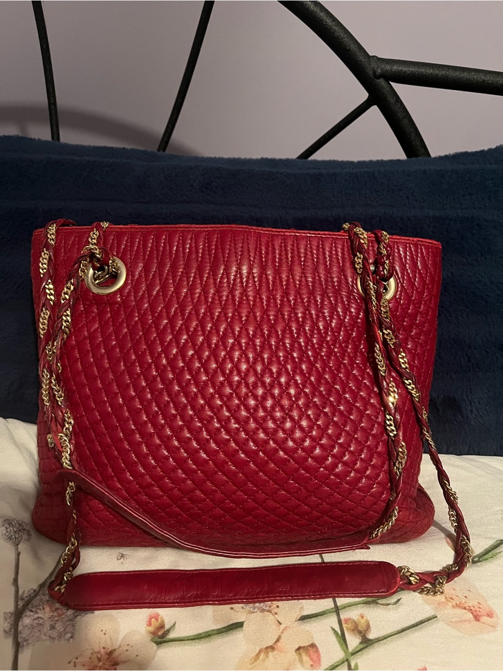 Vintage Bally Quilted Tote Bag